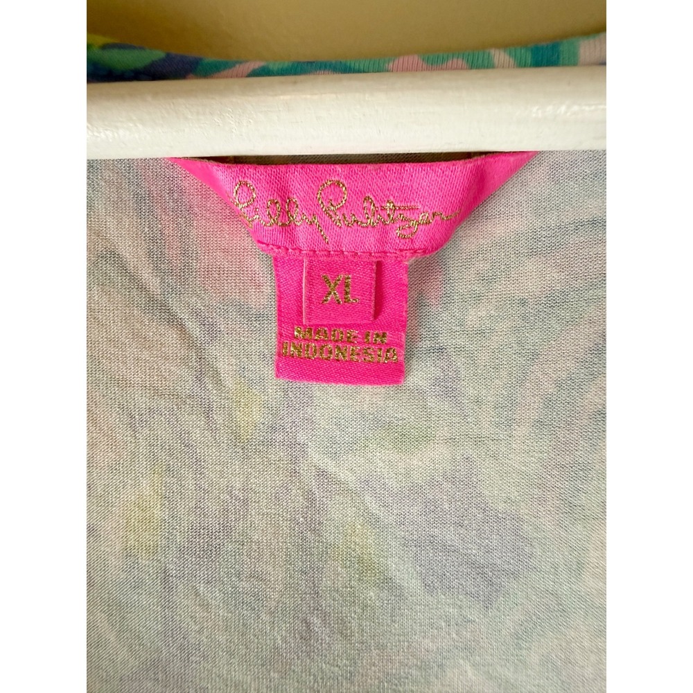 Lilly Pulitzer Paulina Sleeveless Knit Jumpsuit Drawstring Waist Full Bloom XL - Picture 7 of 7